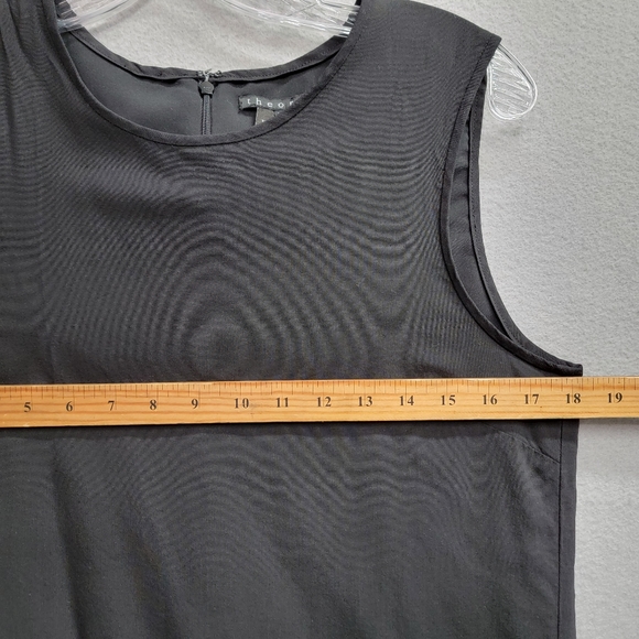 THEORY ADRAYA SEASONS BLACK SHORT DRESS, SIZE 10 - Picture 3 of 5